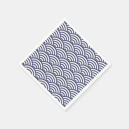 デルフト日本のブルーの鯉のぼり鱗 スタンダードカクテルナプキン