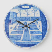 デルフト陶器1 ラージ壁時計 (正面)