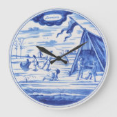 デルフト陶器2 ラージ壁時計 (正面)