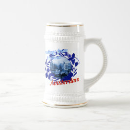 デルフト青いアムステルダムオランダのビールステイン ビールジョッキ