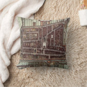 デルフト1649のレプリカ市地図 クッション (ブランケット)