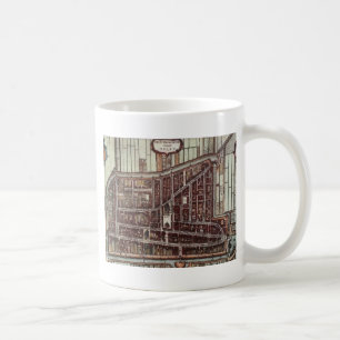 デルフト1649の都市のレプリカマップ コーヒーマグカップ