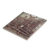 デルフト1649の都市のレプリカマップ タイル (側面)