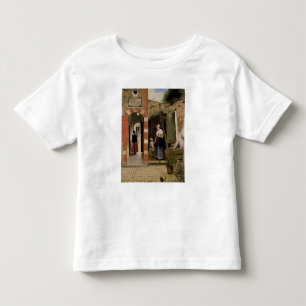 デルフト1658年の家の中庭 トドラーTシャツ