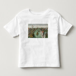 デルフト(版木、銅版、版画)のKettelのゲートの眺め トドラーTシャツ