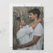 デルフ色彩の鮮やかィニニウム青い花の写真結婚の写真 セーブザデート (裏面)