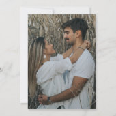 デルフ色彩の鮮やかィニニウム青い花の写真結婚の写真 セーブザデート (裏面)