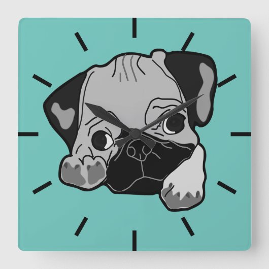 デルベステフロンド スクエア壁時計 (正面)