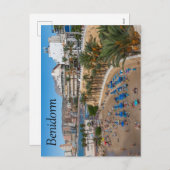 デルマルパビーチ，ベニドーム，コスタブランカ，スペイン シーズンポストカード (正面/裏面)