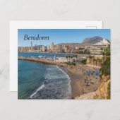 デルマルパビーチ，ベニドーム，コスタブランカ，スペイン シーズンポストカード (正面/裏面)