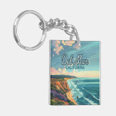 デルマールカリフォルニアサンディエゴビーチパシフィックヴィンテージ キーホルダー (正面左)