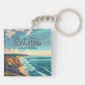 デルマールカリフォルニアサンディエゴビーチパシフィックヴィンテージ キーホルダー (裏面)