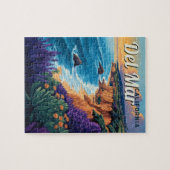 デルマールカリフォルニアヴィンテージビーチ – サンディエゴ ジグソーパズル (横)