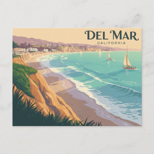デルマールカリフォルニア ポストカード (正面)