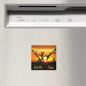 デルリオテキサス州のお土産デザートブラシサンセット マグネット (インサイチュ (食洗機))