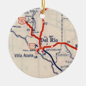 デルリオ1948の地図 セラミックオーナメント (正面)