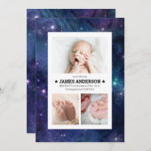 デルリトルスターウォーターカラー銀河系誕生 案内状 (正面/裏面)