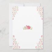 デルリトルプリンセスファースト誕生日ピンク招待状 招待状 (裏面)