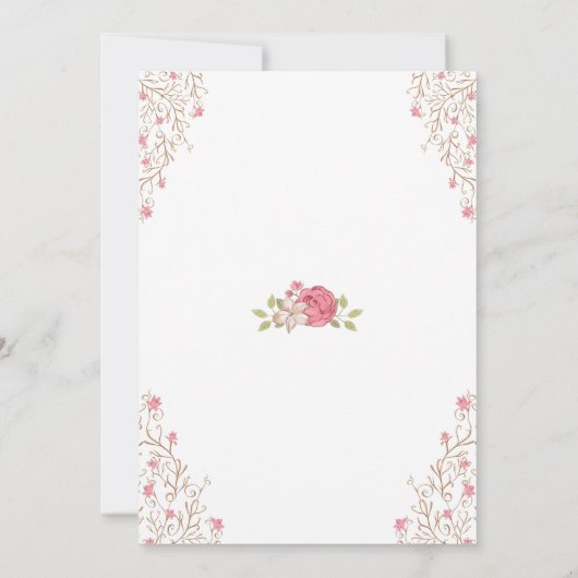 デルリトルプリンセスファースト誕生日 招待状 (裏面)