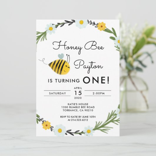 デルリトルホーンビーファースト誕生日招待状 招待状 (スタンド正面)