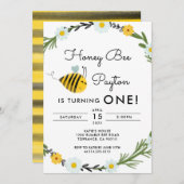 デルリトルホーンビーファースト誕生日招待状 招待状 (正面/裏面)