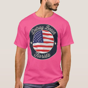 デルレイ・ビーチ - 愛国的なフロリダ州のお土産Tシャツ Tシャツ