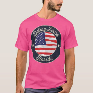 デルレイ・ビーチ - 愛国的なフロリダ州のお土産Tシャツ Tシャツ