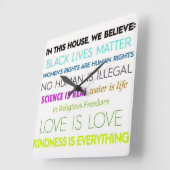 デル信じ:壁時計 スクエア壁時計 (傾斜)