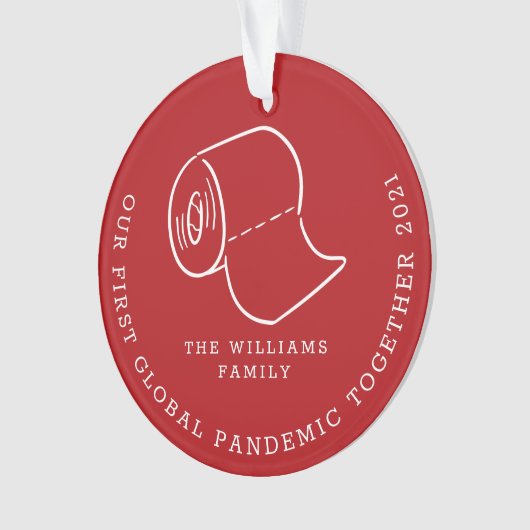 デル初の世界的パンデミックトゥガザーホリデーフォト オーナメント (正面)