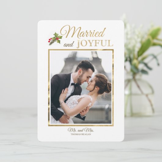 デル初めてのクリスマスフォトホリデーカード 招待状 (スタンド正面)