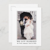 デル得モダン結婚したシンプル ポストカード (正面/裏面)