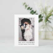 デル得モダン結婚したシンプル ポストカード (スタンド正面)