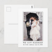 デル得モダン結婚したシンプル ポストカード (正面/裏面)