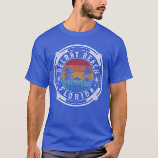 デレイビーチフロリダサマーバケーションヴィンテージサンセ Tシャツ