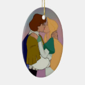 デレックおよびOdetteのクリスマスのオーナメント セラミックオーナメント (右)