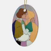 デレックおよびOdetteのクリスマスのオーナメント セラミックオーナメント (左)