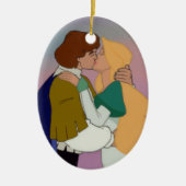 デレックおよびOdetteのクリスマスのオーナメント セラミックオーナメント (正面)