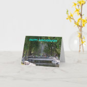 デレックの池、幸せな記念日 カード (黄色い花)