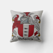 「デレーニー」コート・オブ・アームズ・デコール・ピロー クッション (裏面)