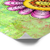 デレ前向きー・ドードル・フラワーポスター ポスター (角)