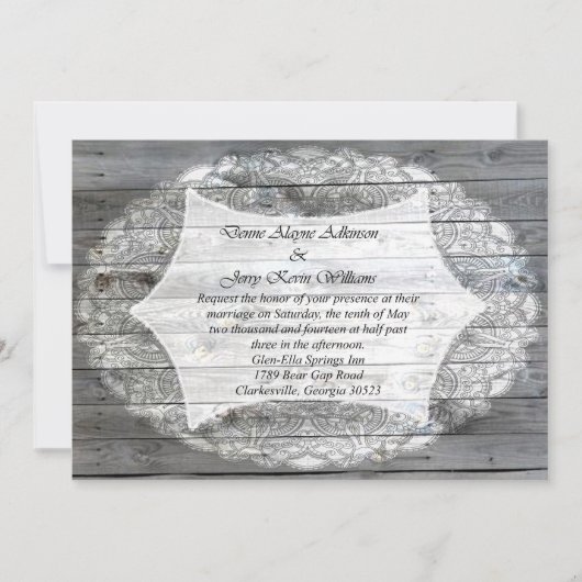 デンアドキンソンケビンウィリアムズ招待状 招待状 (正面)