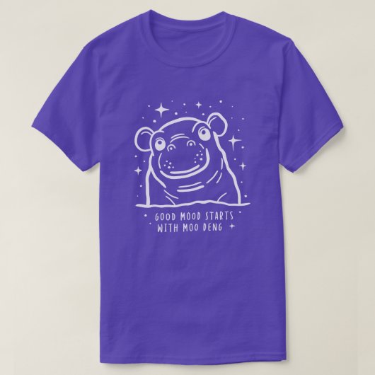 デングかわいいモーヒッポと良い気分 Tシャツ (デザイン正面)
