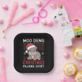 デングスモークリスマスパジャマママッチングファミリー ペーパープレート (パーティー)