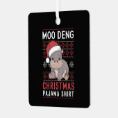 デングスモークリスマスパジャマママッチングファミリー メタルオーナメント (正面左)