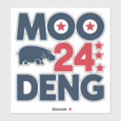 デングモー2024デングモーデングモーキュートベビーヒッポ シール (シート)