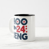 デングモー2024デングモーデングモーキュートベビーヒッポ ツートーンマグカップ (正面左)