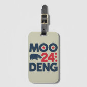 デングモー2024デングモーデングモーキュートベビーヒッポ ラゲッジタグ (正面縦)