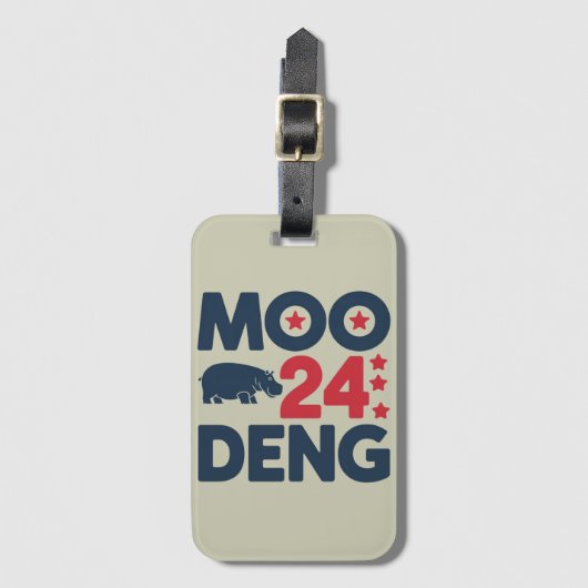 デングモー2024デングモーデングモーキュートベビーヒッポ ラゲッジタグ (正面縦)