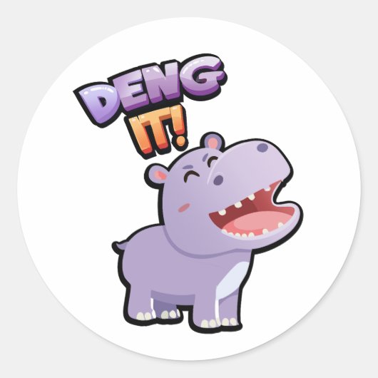 デング！シール ラウンドシール (正面)