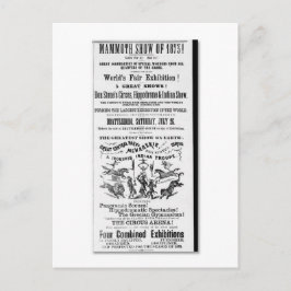 デンストーンズサーカス、メンガリー&インディアンショー広告 ポストカード